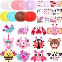 24 Pcs Valentine's Day Plate Craft Kits Animal Arts Crafts Gift Valentine's Unicorn DIY Craft for Boys Girls Preschool Party Classroom DIY Project Supplies Decorations(Lovely)