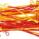 uxcell Weed Eater Blades, 100Pcs - Plastic Replacement Flexible Line Blades, Durability Thickened Trimmer Head Blade for Trimmer Edger (Yellow & Red)