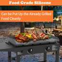 Blackstone Silicone Griddle Cover for 22 Inch Blackstone Grill Cover Flexible & Easy Grip Handle Prevents Splatter & Retains Heat Dishwasher Safe Lid for Easy Cleaning Grill Accessories (Gray)