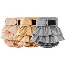 Reusable Dog Diapers Female Medium Washable, Premium Doggie Diaper for Dogs, Pack of 3, Highly Absorbent Dog Diaper for Heat, Incontinence and Puppy Training(M)