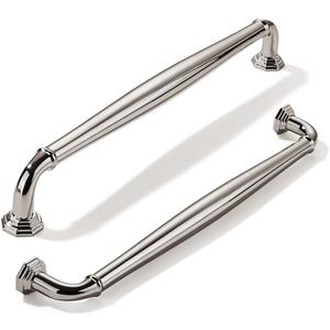 khtumeware 5 Pack 10 Inch(256mm) Polished Nickel Heavy Duty Solid Cabinet Handles Cabinet Pulls Heavy Duty Solid Cabinet Hardware for Cupboard Drawer Pulls Dresser Handle