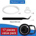 4pcs Water Bottle Lid Replacement for Thermoflask 24/32/40/64oz, Water Bottle Gasket Replacement Accessories Part O Ring Silicone Seal Ring Compatible with Thermoflask Spout Lid