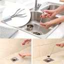 3 x Drain Snake, Drain Clog Remover - Gutter Cleaning Tools Drain Cleaner for Toilet Sewer Shower Kitchen Bathroom Tub Clogged Drains Opener Cleaning Tool, Flexible Grabber Claw Pick Up Reacher (35 inch)