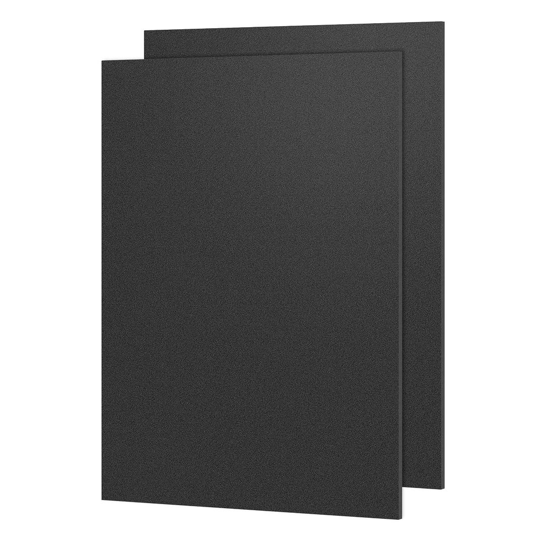 KAITELA ABS Plastic Sheet 18" x 24" x 1/8" Thick (3mm) Black Rigid Thermoplastic Sheet, Moldable Plastic Panel for Crafts, DIY Projects - Textured & Smooth Finish, Pack of 2