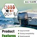 ALL-CARB Carb Carburetor Repair Kit Replacement for Johnson Evinrude 439073 431897 18-7219 6 8 9.9 15 20hp