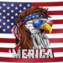 Eagle Mullet Merica Funny Flag 3x5FT 4th of July American Flag Fade Proof Vivid Color Polyester with Brass Grommets For Indoor Outdoor (Model C, 3x5FT)