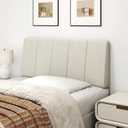 Twin Size Headboard Only-No Assembly, Upholstered Headboard Twin Size Linen Fabric Modern Style Headboards Extra-Thick, Beige