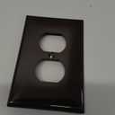 Eaton Wiring Standard Size Duplex Receptacle Nylon Wallplate, Brown