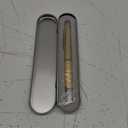 Jinhao 10 Press Fountain Pen with Box, Brushed Matt Gold Retractable Fine Nib with Converter Set (Golden Clip)