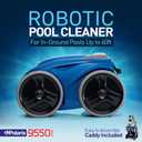 Polaris 9550 Sport Robotic Pool Cleaner, Automatic Vacuum for InGround Pools up to 60ft, 70ft Swivel Cable, Remote Control, Wall Climbing Vac w/Strong Suction & Easy Access Debris Canister