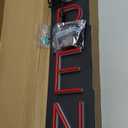 HiNeon 26"x5" Outdoor Open Sign: Waterproof LED Neon for Businesses, Large & Exterior Resilient for Restaurants, Retail Stores. Bright Outdoor Light w/Weatherproof LED Driver (Red)