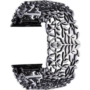 VIQIV Bracelet Band Compatible with Apple Watch 38mm 40mm 41mm 42mm 44mm 45mm 49mm iWatch Series SE/9/8/7/6/5/4/3/2 Ultra for Women Unique Metal Dressy Stretchy Wristbands Strap Jewelry Bangle
