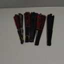 QIRMIZI 5 Pack Fabric Folding Handheld Fans, Perfect for Weddings, Parties, and Dancing,Red