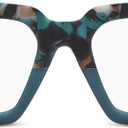Peepers by PeeperSpecs Women's Take a Bow Oversized Blue Light Blocking Reading Glasses, Teal Botanico/Teal,
+1.50
