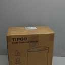 TIPGO Slim Bathroom Trash Can with Lid Soft Close, Step Pedal, 6 Liter / 1.6 Gallon Stainless Steel Trash Bin, Small Garbage Cans for Bedroom, Office, Kitchen (Matte Black)