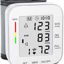 MMIZOO Wrist Blood Pressure Monitor Large LCD Display BP Machine Adjustable Cuff 5.31-7.68 inch Automatic 99x2 Sets Memory with Carrying Case for Home Use (W1681)