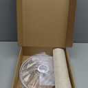 Beige Linen Tall Drum Lampshade, 10" Top x 10" Bottom x 13" High Lamp Shade, Lamp Shade Replacement for Table and Floor Lamps, Pendant Light, Handcrafted Lampshade, Easy Assembly