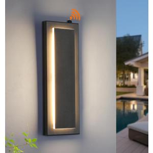 tewei LED Outdoor Wall Sconce Dusk to Dawn Outdoor Lighting, Modern Exterior Lighting Fixtures Matte Black LED Outdoor Wall Lights for House Front Porch, Warm White 3000K, 1 Pack
