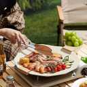 2 Pcs Walnut Wooden Kitchen Tongs with Wooden Tips, Kitchen Tongs Salad Tongs for Cooking-Stainless Steel Handle-Nonstick Cooking Tongs,Wooden Tongs Kitchen for Salad, Serving Food, Grilling