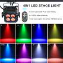 Mini Stage Lights, Corded 4 * 8w Led Par Lights, Lightweight RGBW 4 in 1 LED Stage Lights with DMX512, Sound-Activated Controlled, 4/8 CH Par Lights for Home, Party, Show, Event, 2 Pack
