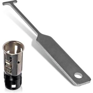 Cigarette Lighter Socket, Precise Fit Replacement 25776667 J42059 25774623, Power Socket Cigarette Lighter Accessories with Disassembly Tool, Suitable for Most Car Models (Silver)