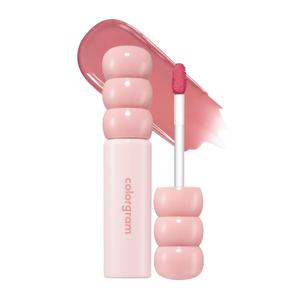 COLORGRAM Fruity Glass Tint 14 Sulky Lychee, Long-Lasting Glossy Lip Tint, Korean Beauty Lip Gloss Tint, Geek Nude Series