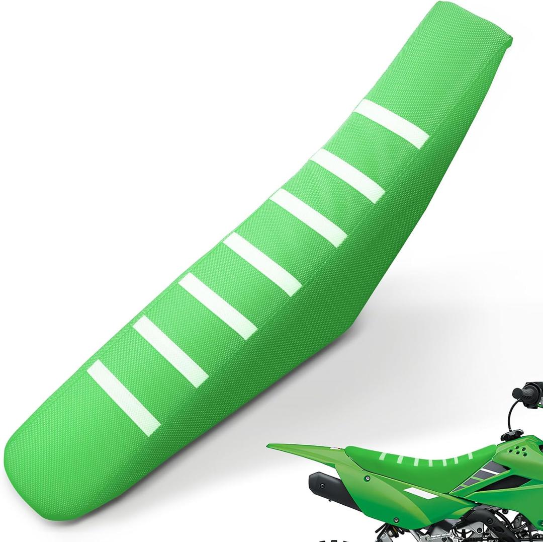 Dirt Bike Seat Cover Universal for KLX 110 KX 85 65 112 250 KLX 140R 230R Pit Bike Green/Non Slip White Stripe/Gripper Soft/Water Proof