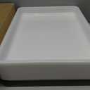 Maitys 15 Pcs Flat Plastic Trays 16.1 x 11.8'' Sensory Storage Tray Paper Stackable Classroom Bins for Office Home Organizer Arts and Crafts Supplies(White)