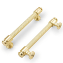 10 Pack 3-3/4"(96mm) Brushed Satin Nickel Cabinet Pulls Knurled Kitchen Cabinet Handles Drawer Pulls Cupboard Hardware for Cabinets