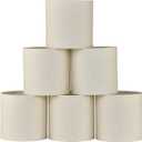 LAMPWELL MEMO Clip-on Chandelier Fabric Lamp Shades,Set of 6,Small Drum,5.2"5.2"H5.2",Linen, Handmade,Modern Trendy Decorative,ONLY FOR CANDLE BULB,Beige