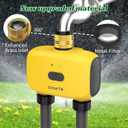 WiFi Sprinkler Timer 2 Zone, Smart Water Timer for Garden with App Remote Control for Travel, Brass Inlet Smart Irrigation System for Outdoor Hose, Patios, Lawns, Flower Bed & Yard Care