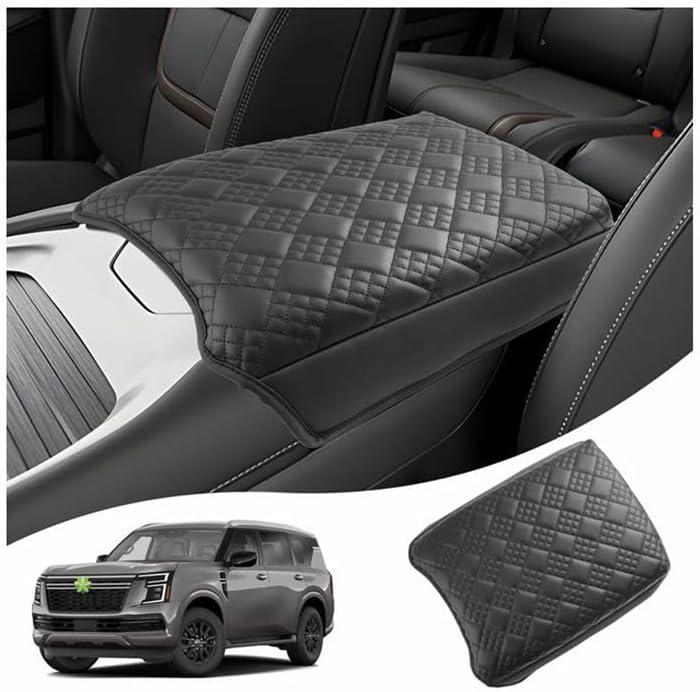 Ruiya 2025 2026 Armada Center Console Cover for Nissan Armada 2025 Accessories Soft Comfy Thicken Armrest Lid Cover Compatible with 2025 2026 Nissan Armada SV/SL/Platinum/Pro-4X/Platinum Reserve