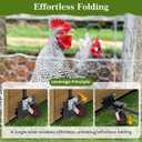 Chicken Coop Wheels Kit with Lift System - Set of 4 Heavy Duty Foldable Caster Wheels, Maximum Load Capacity 700 lb, Ideal for Large or Small Hen House, Durable Chicken Coop Accessory