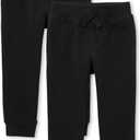 The Children's Place Baby Boys' Active Fleece Jogger Pants (Black, M)