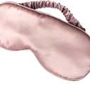 LULUSILK Mulberry Silk Sleep Eye Mask & Blindfold with Elastic Strap/Headband, Soft Eye Cover Eyeshade for Night Sleeping, Travel, Nap(Pink) (1 Count (Pack of 1))