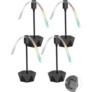 Fly Repellent Fans for Tables, Portable, Soundless, Holographic Blades, for Picnic, Party, Restaurant, Kitchen, BBQ (Standard, Black)