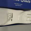 LANON Liquid Silicone Gloves, Heat Resistant Oven Gloves with Fingers, Food Grade, Waterproof, White, Medium