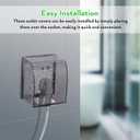 SEWACC Weatherproof Electrical Outlet Cover for 86-Type Switch Outdoor Plug Socket Cover Adhesive Receptacle Protector Splash-proof Wall Socket Box for Bathroom