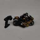 Liberty Imports 2.4G RC Remote Control Stunt Motorcycle with Riding Figure, 1:10 Scale High Speed Cross Country 360 Degree Rotation Drift Shockproof Racing Motorbike (Yellow)