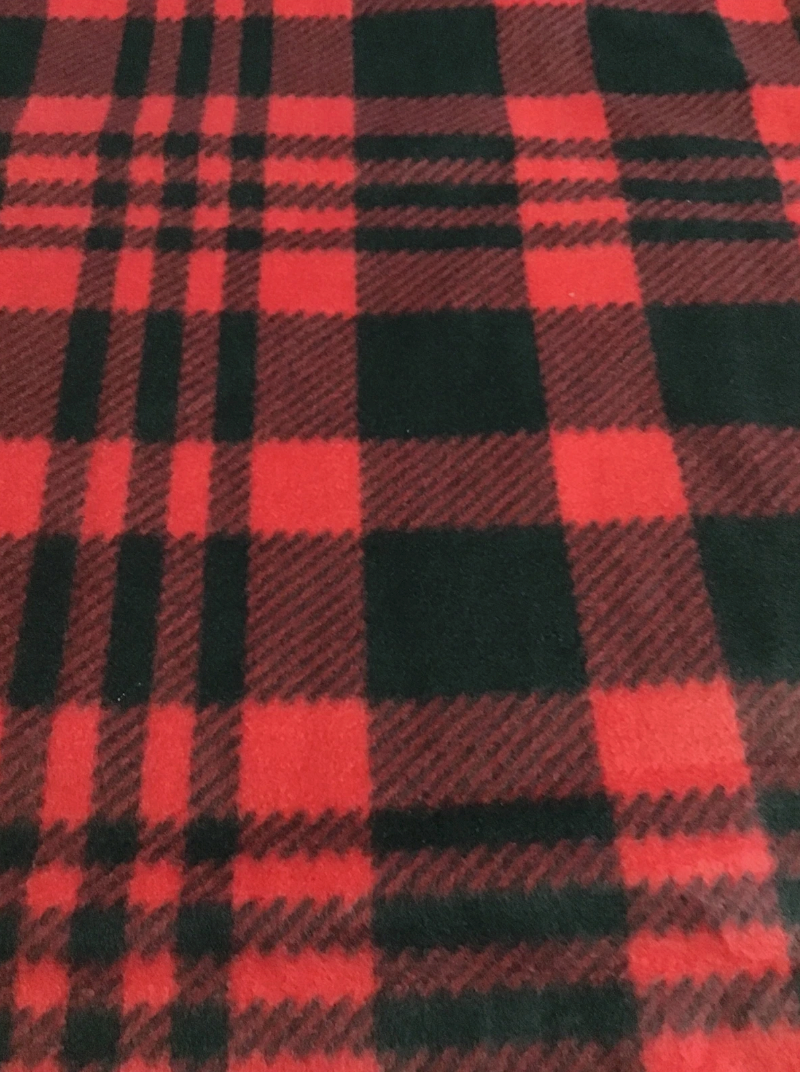 Blanket | Ideal for Cold Nights  | Measures 55” x 60” | Polar Fleece, Red/Black Plaid