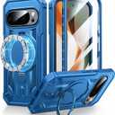 FNTCASE for Google Pixel 10-Pro-XL Case: for 9 Pro XL Case with Ring Holder Magnetic Kickstand Military Grade Shockproof Protective Rugged Cell Phone Cover 5G - 6.8 Inch (Blue)