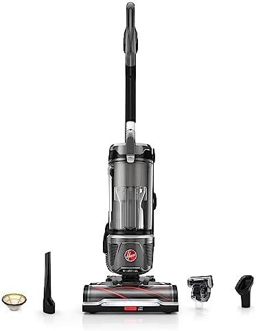 Hoover WindTunnel Tangle Guard Bagless Vacuum Cleaner, Corded Upright Vacuum, HEPA Media Filtration, Anti-Hair Wrap, Headlights, Swivel Steering, Corded Vacuum Cleaners for Home Use