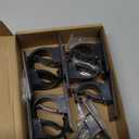 8 Pieces Self Adhesive Curtain Rod Bracket, Universal Plastic Curtain Rod Holders, No Drill Curtain Rod Brackets Curtain Rod Hooks for Bathroom, Bedroom, Livingroom, Kitchen (Black)