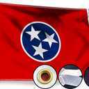 Tennessee Flag 3x5 Outdoor - Embroidered Design Heavy Duty Polyester with Sewn Stripes, Brass Grommets