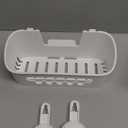 LEVERLOC Shower Caddy Suction Cup, Shower Organizer Removable Bathroom Shelf, Storage Suction Powerful Max Hold 22lbs Bathroom Caddy Waterproof Holder, White