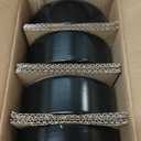 E-far Black Dinnerware Sets for 8, 24-Piece Stoneware Plates and Bowls Dish Set, Modern Kitchen Dinning Dishware, Chip and Scratch Resistant, Microwave & Dishwasher Safe, Matte Black