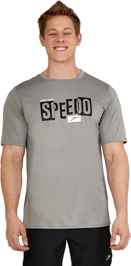 Speedo Men's Uv Swim Shirt Graphic Short Sleeve Tee (Large) Speedo Men's Uv Swim Shirt Graphic Short Sleeve Tee (Large)