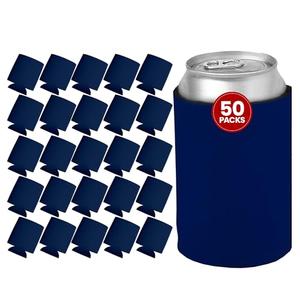 Gifts by Design 50 Ct of Kan-Tastic Can Cooler & Holder – Navy Blue – Soft, Flexible Foam Keeps Beer, Soda, Water Cool & Fresh – Great for Custom Designs for DIY Projects, Events, Company Promotions