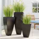 Melorca&Guilla Artificial Plants 6PCS 27 Fake Tall Onion Grass Faux Plant,Artificial Grass Greenery Shrubs Bushes for Garden Porch Window Box Shop Office Home Dcor