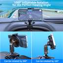 Universal 360 Rotating Dashboard Phone Holder for Car - Spring Clip Car Phone Mount, No Adhesive No Tools, Multi-Angle Adjustable Clip-On Holder for 4-7 inches Smartphones (Black)